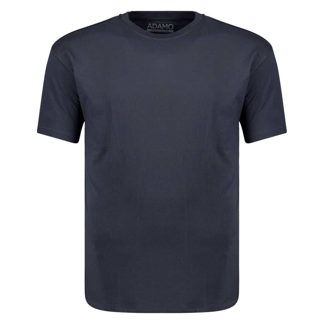 Adamo T-Shirt Übergröße – Herren Basic Shirt in Dunkelgrau