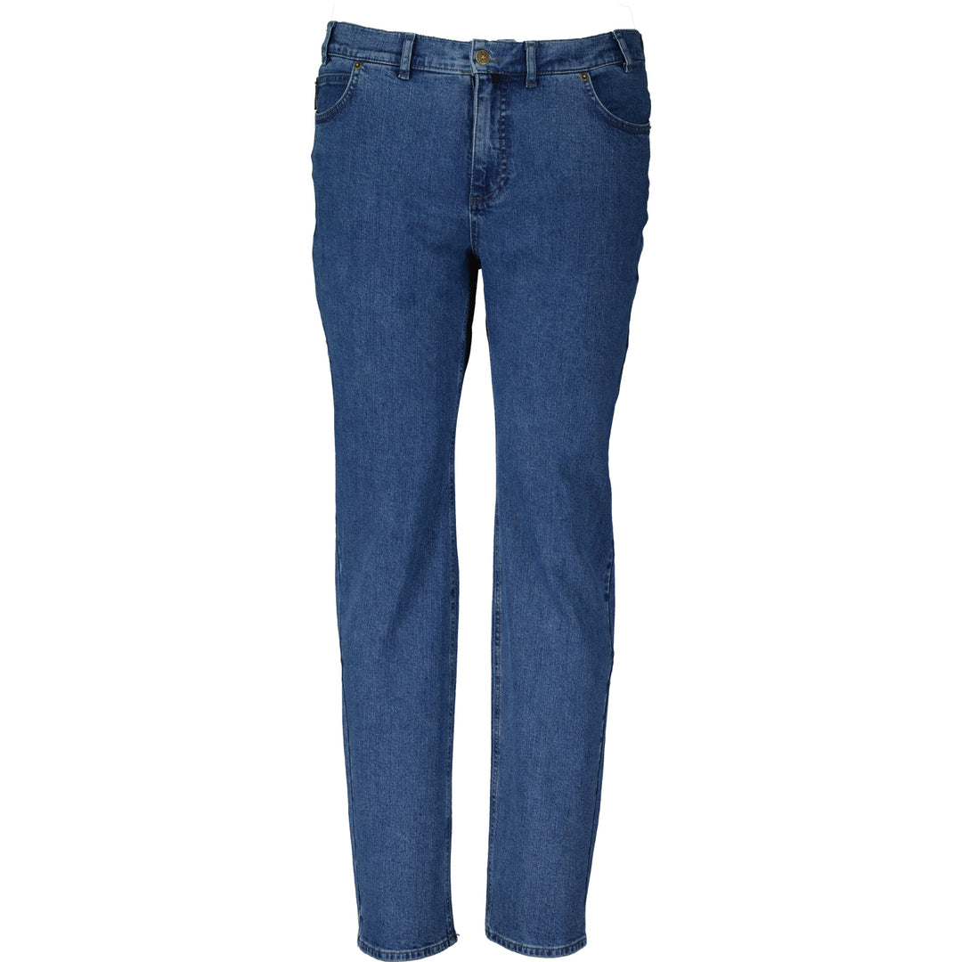 Adamo Übergröße Basic Stretch Jeans Hose in Bauchgröße für Herren