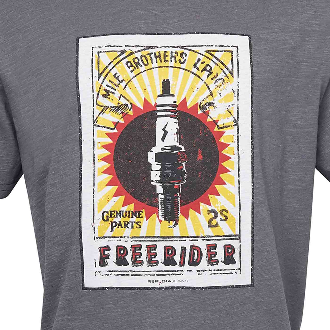 T-Shirt kurzarm mit Druck in Übergröße von ALLSIZE