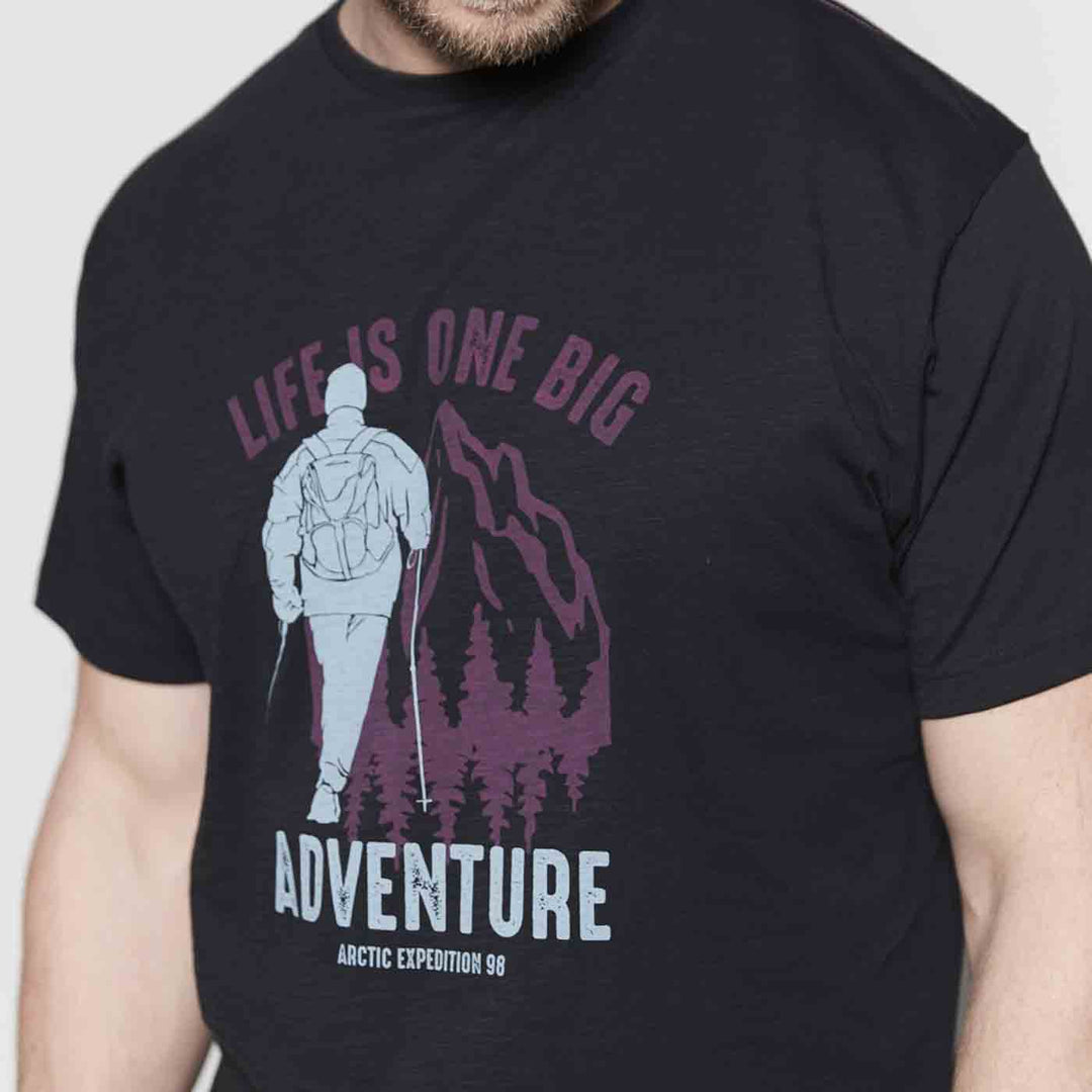 T-Shirt kurzarm mit Druck in Übergröße von ALLSIZE