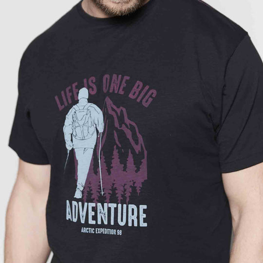 T-Shirt kurzarm mit Druck in Übergröße von ALLSIZE
