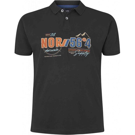 Polo-Shirt mit Print kurzarm in Übergröße von ALLSIZE