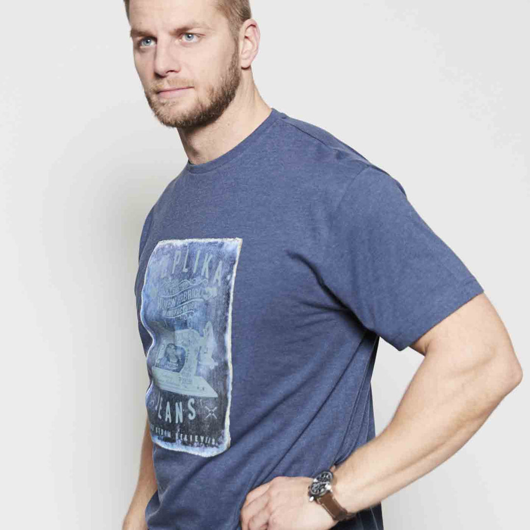 T-Shirt kurzarm mit Druck in Übergröße von ALLSIZE