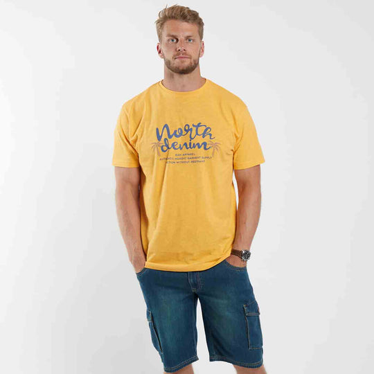 T-Shirt kurzarm mit Druck in Übergröße von ALLSIZE