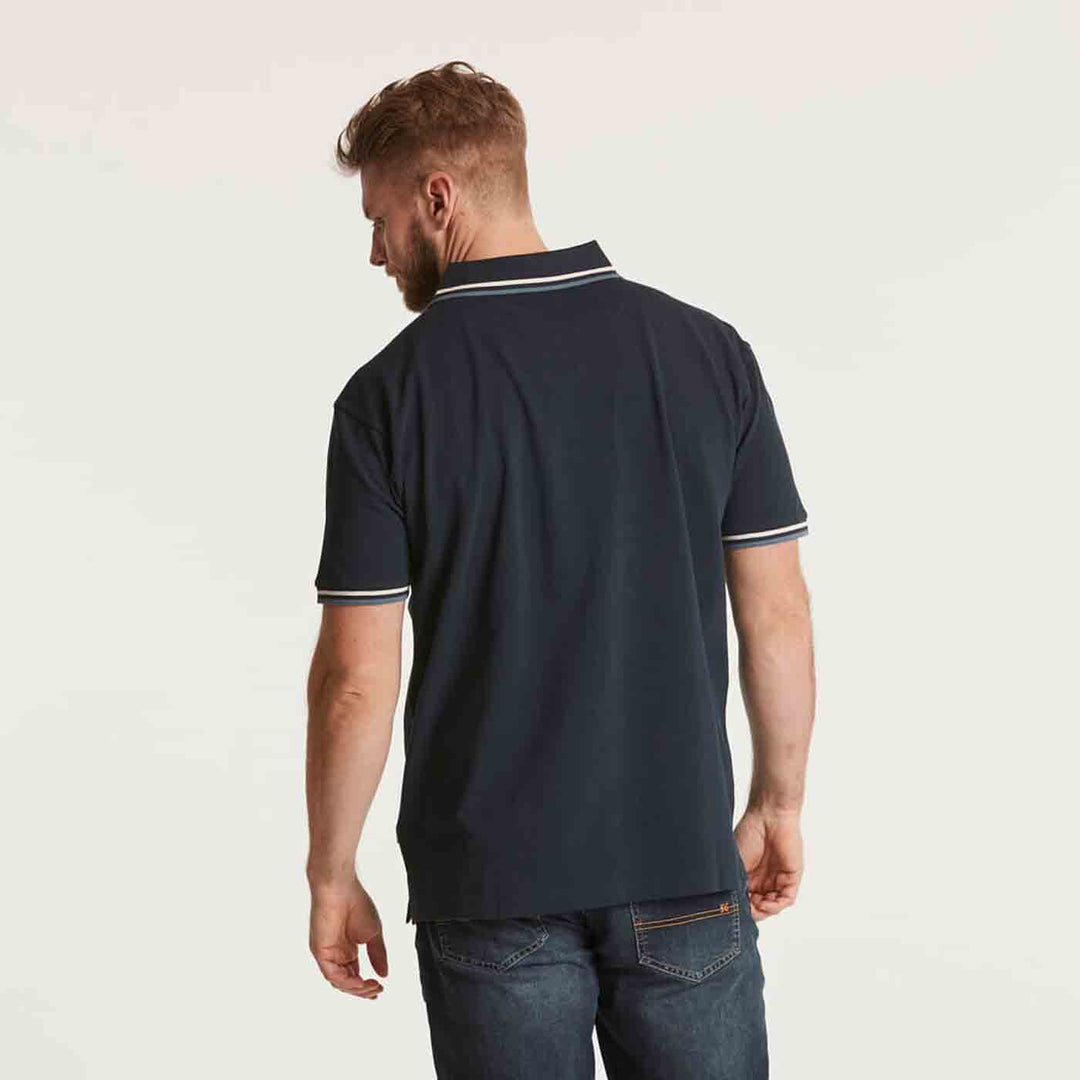 Polo-Shirt abgesetztem Kragen kurzarm in Übergröße von ALLSIZE