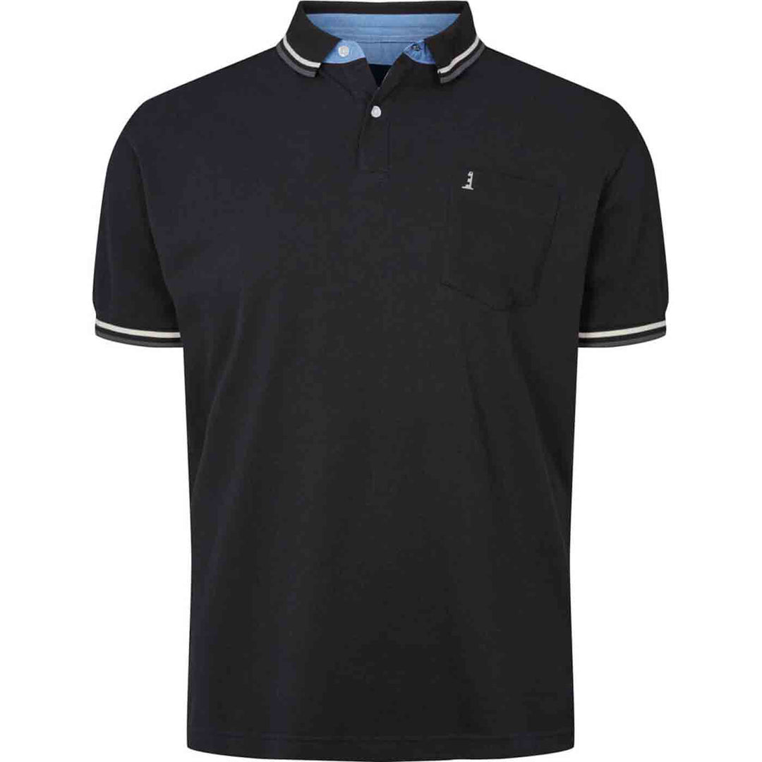 Polo-Shirt abgesetztem Kragen kurzarm in Übergröße von ALLSIZE