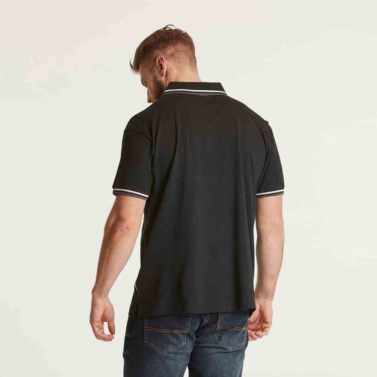 Polo-Shirt abgesetztem Kragen kurzarm in Übergröße von ALLSIZE