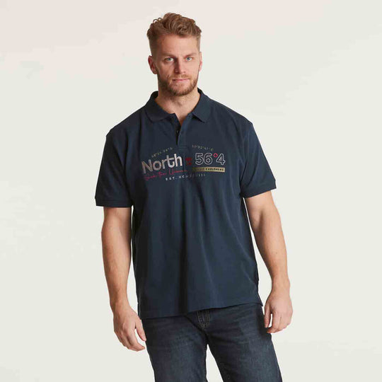 Polo-Shirt mit Stick kurz in Übergröße von ALLSIZE