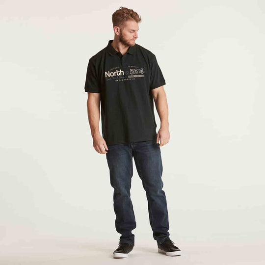 Polo-Shirt mit Stick kurz in Übergröße von ALLSIZE