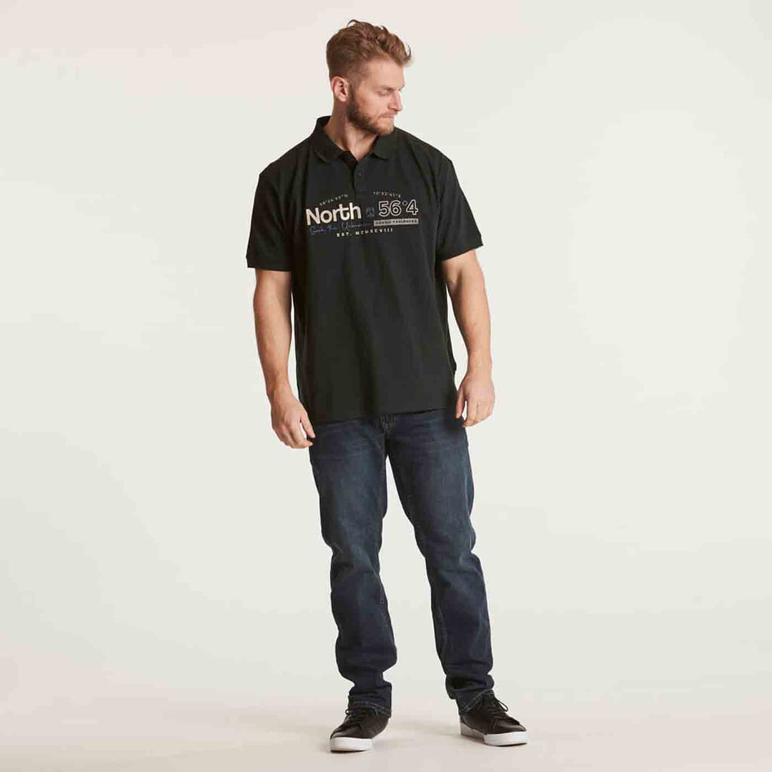 Polo-Shirt mit Stick kurz in Übergröße von ALLSIZE