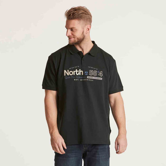 Polo-Shirt mit Stick kurz in Übergröße von ALLSIZE