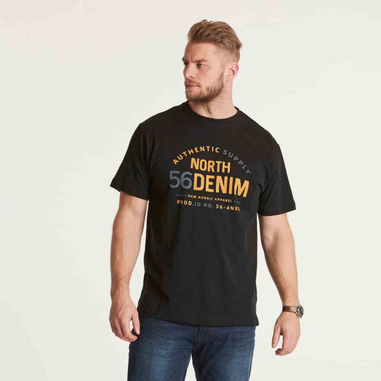 T-Shirt kurzarm mit Druck in Übergröße von ALLSIZE