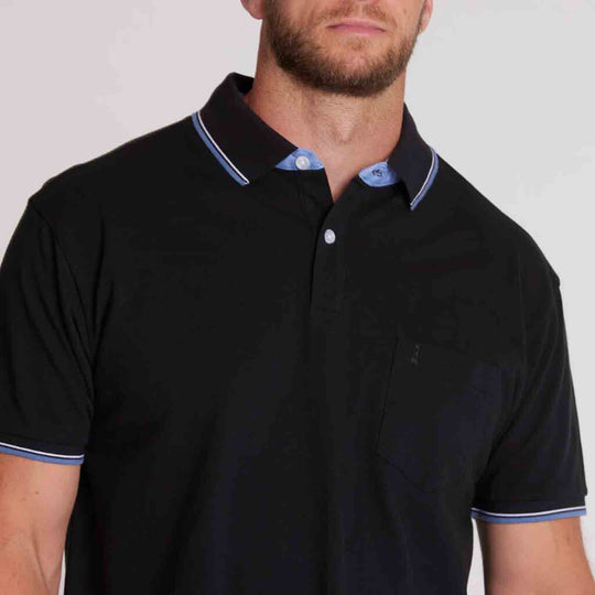 Polo-Shirt North mit Druck kurzarm in Übergröße von ALLSIZE