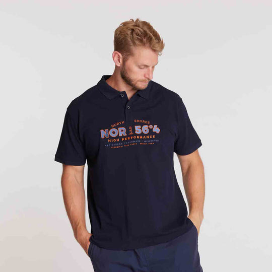 Polo-Shirt North mit Druck kurzarm in Übergröße von ALLSIZE