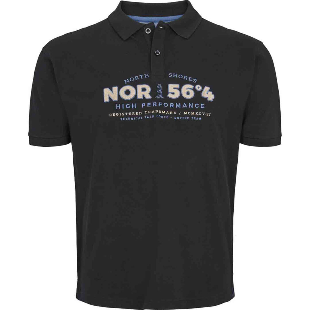 Polo-Shirt North mit Druck kurzarm in Übergröße von ALLSIZE
