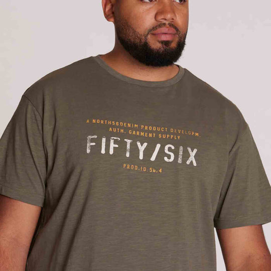 T-Shirt kurzarm mit Druck in Übergröße von ALLSIZE