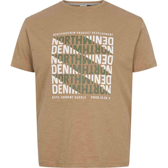 T-Shirt kurzarm mit Druck in Übergröße von ALLSIZE