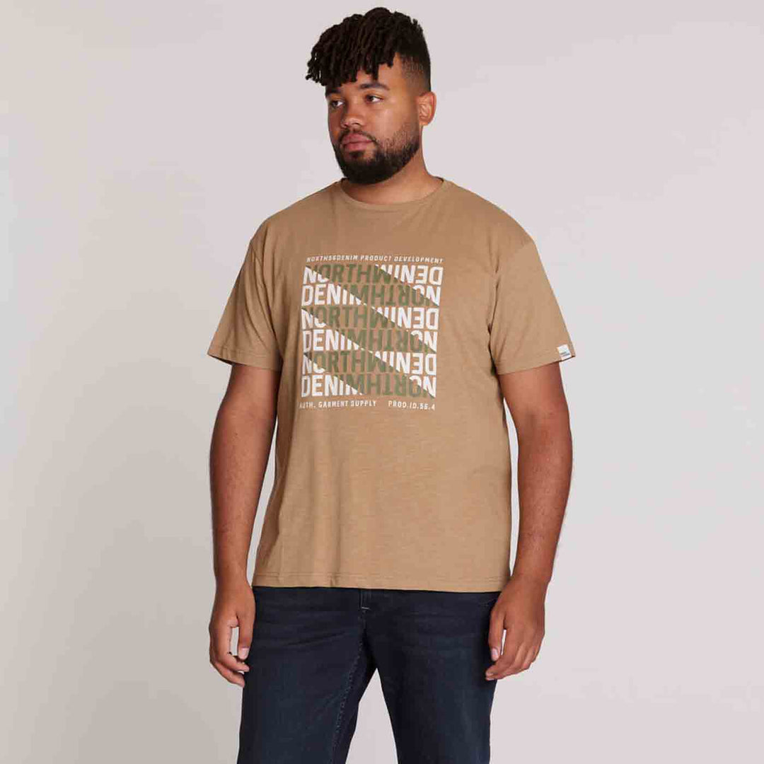 T-Shirt kurzarm mit Druck in Übergröße von ALLSIZE