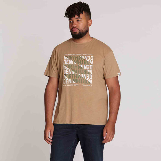 T-Shirt kurzarm mit Druck in Übergröße von ALLSIZE