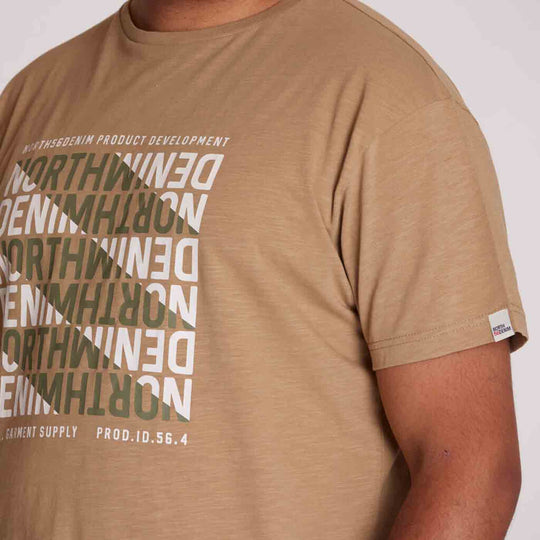 T-Shirt kurzarm mit Druck in Übergröße von ALLSIZE