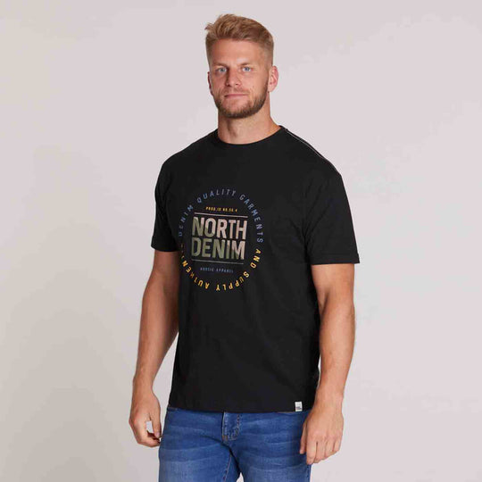 T-Shirt kurzarm mit Druck in Übergröße von ALLSIZE