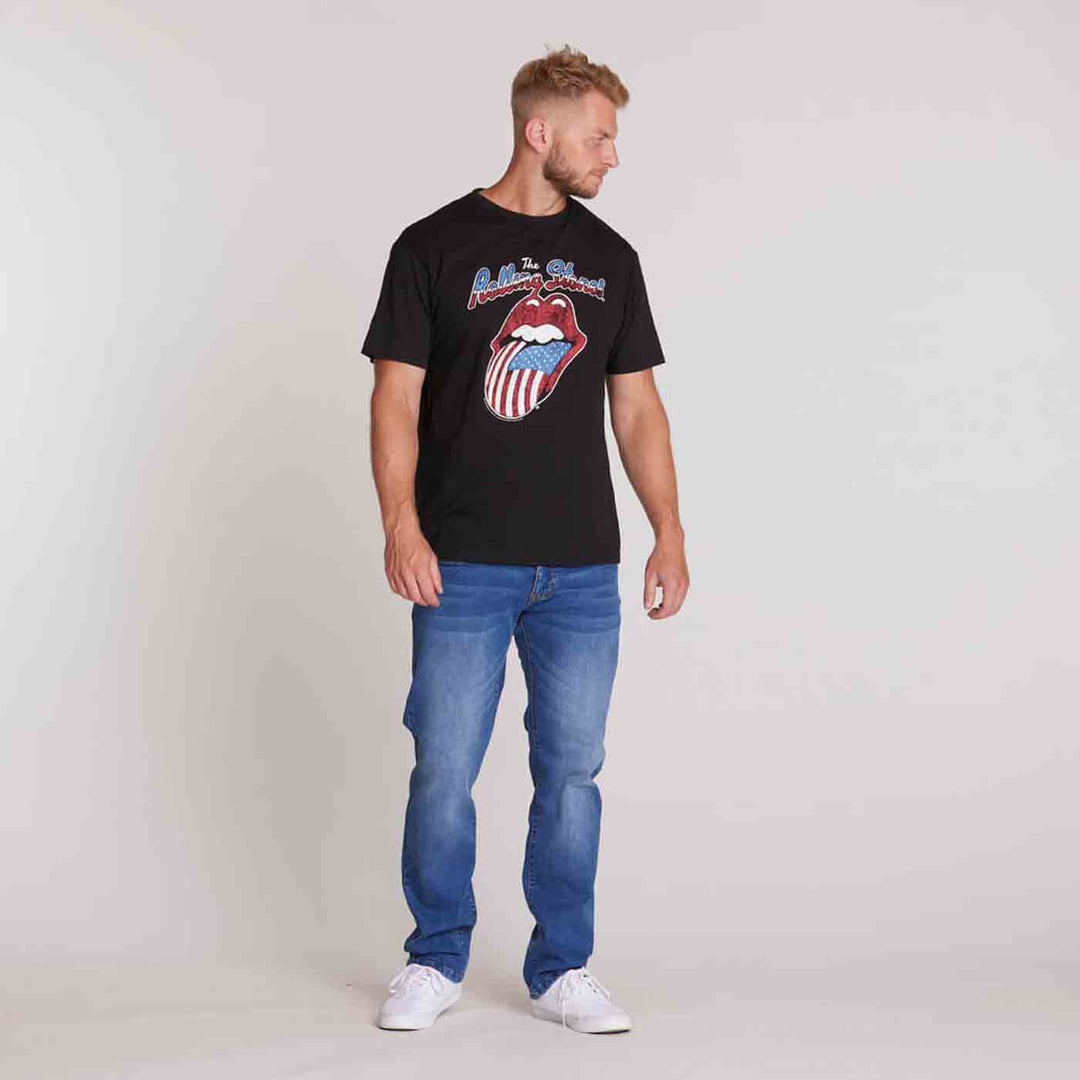Rolling-Stones T-Shirt mit Druck von Allsize Original Lizenz