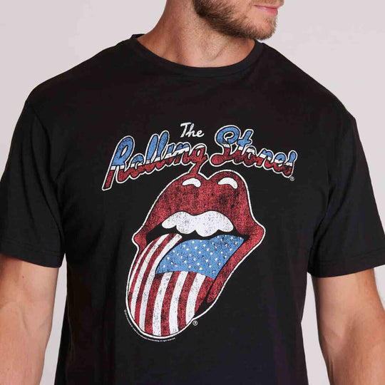 Rolling-Stones T-Shirt mit Druck von Allsize Original Lizenz
