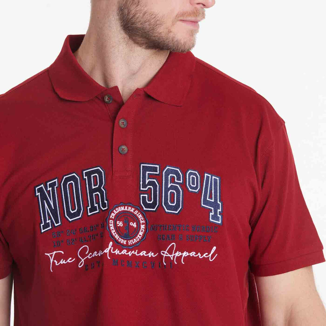 Polo-Shirt North mit Druck kurzarm in Übergröße von ALLSIZE