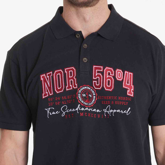 Polo-Shirt North mit Druck kurzarm in Übergröße von ALLSIZE