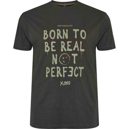 T-Shirt kurzarm mit Druck in Übergröße von ALLSIZE