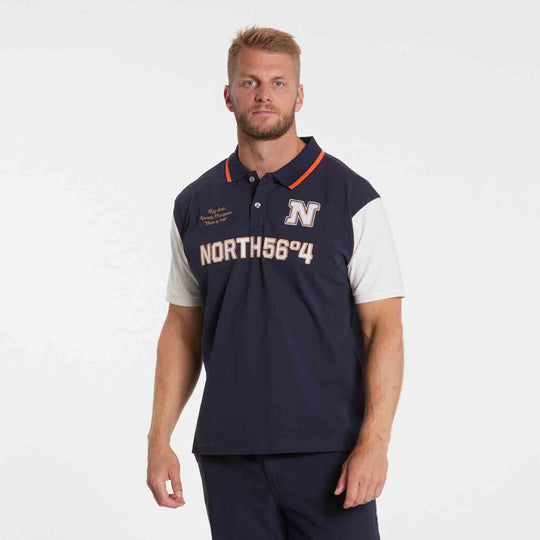 Polo-Shirt mit Stick kurz in Übergröße von ALLSIZE