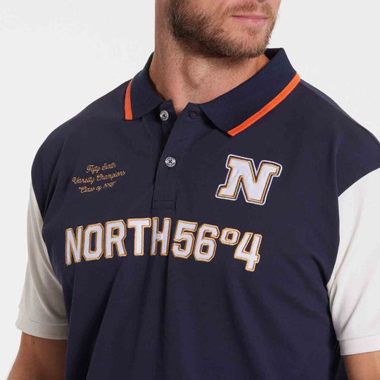 Polo-Shirt mit Stick kurz in Übergröße von ALLSIZE