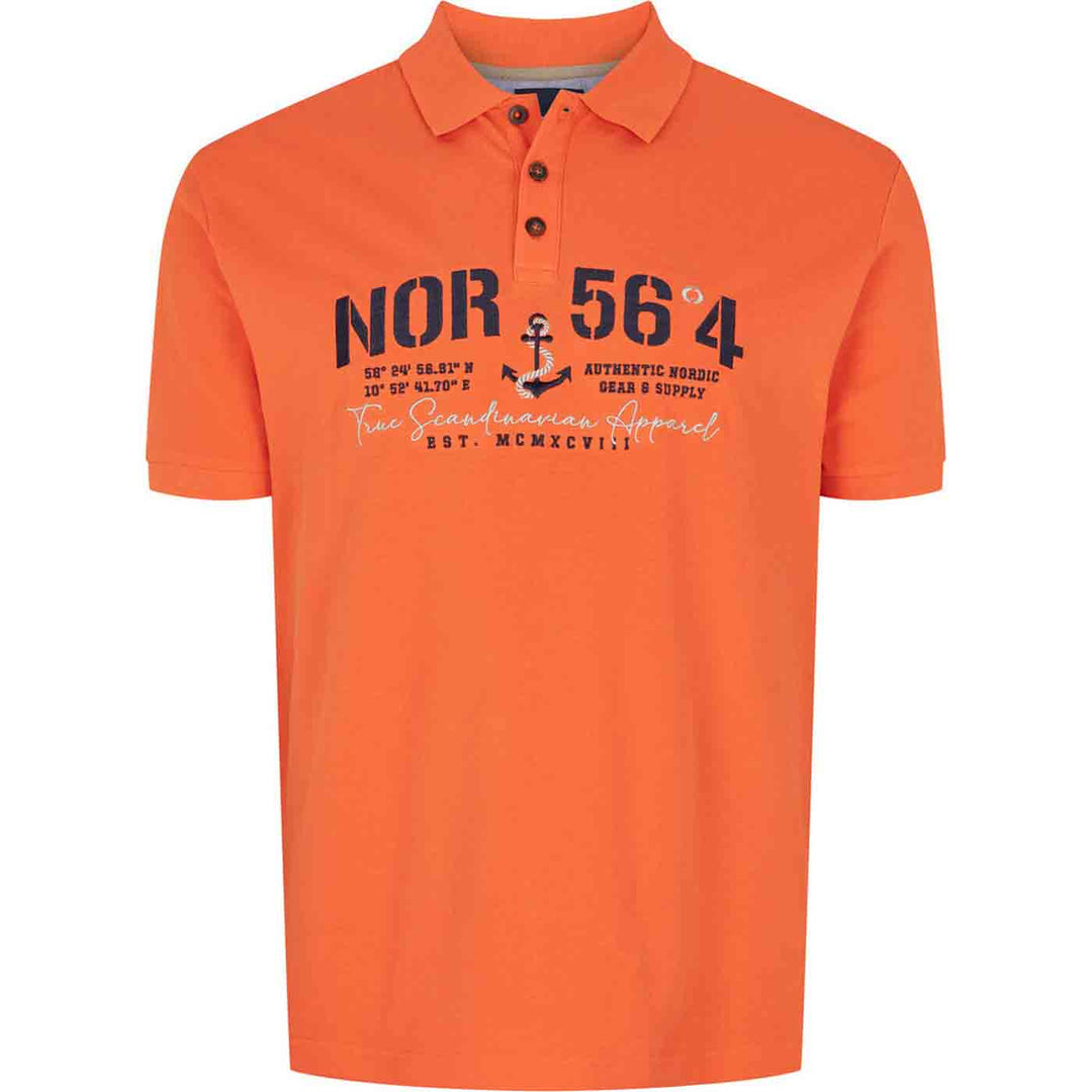 Polo-Shirt North mit Druck kurzarm in Übergröße von ALLSIZE