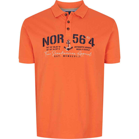 Polo-Shirt North mit Druck kurzarm in Übergröße von ALLSIZE