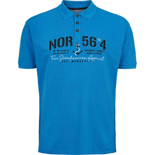 Polo-Shirt North mit Druck kurzarm in Übergröße von ALLSIZE