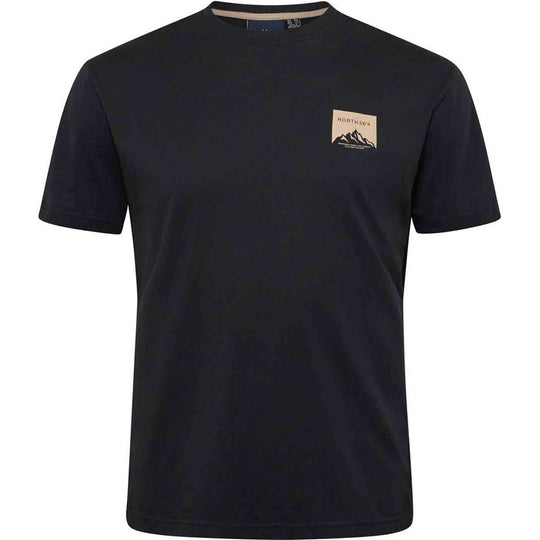 T-Shirt Printed Back kurzarm mit Druck in Übergröße von ALLSIZE