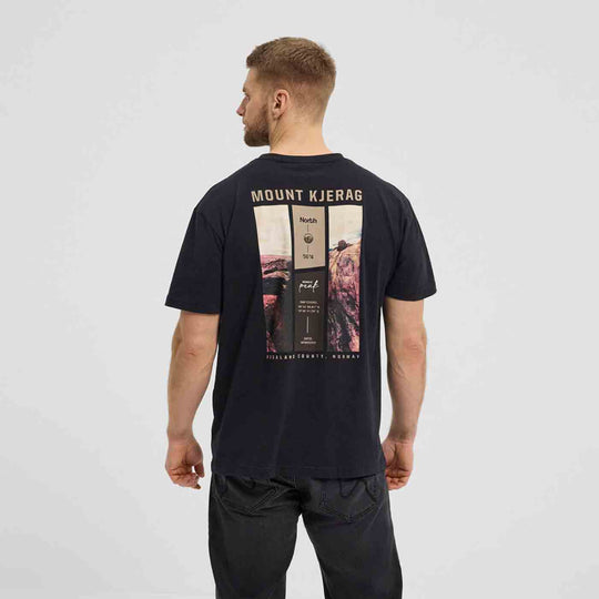 T-Shirt Printed Back kurzarm mit Druck in Übergröße von ALLSIZE