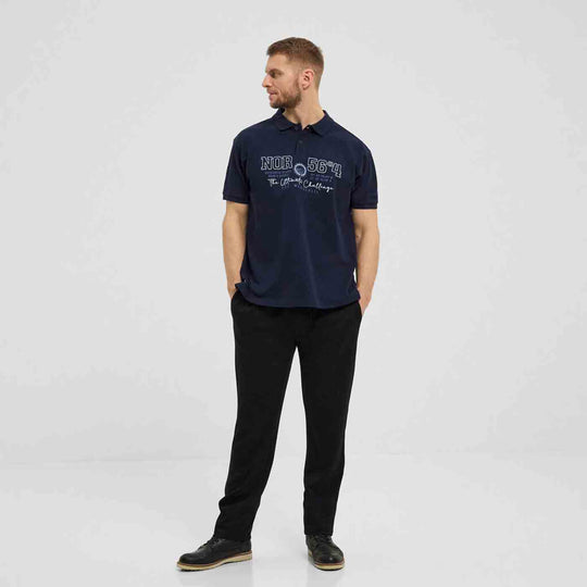 Polo-Shirt North mit Druck kurzarm in Übergröße von ALLSIZE