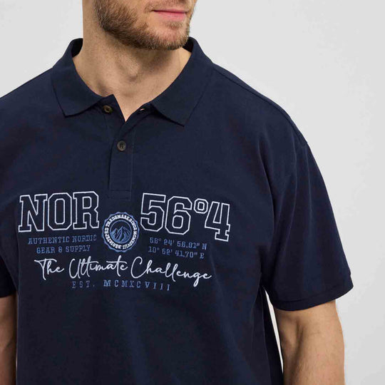 Polo-Shirt North mit Druck kurzarm in Übergröße von ALLSIZE