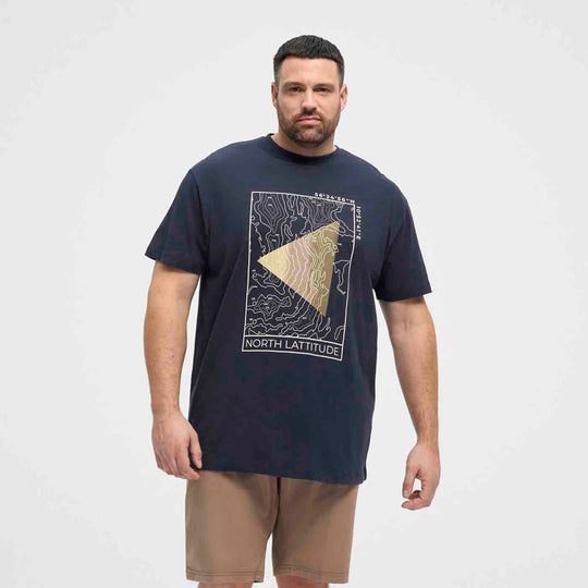 T-Shirt kurzarm mit Druck in Übergröße von ALLSIZE