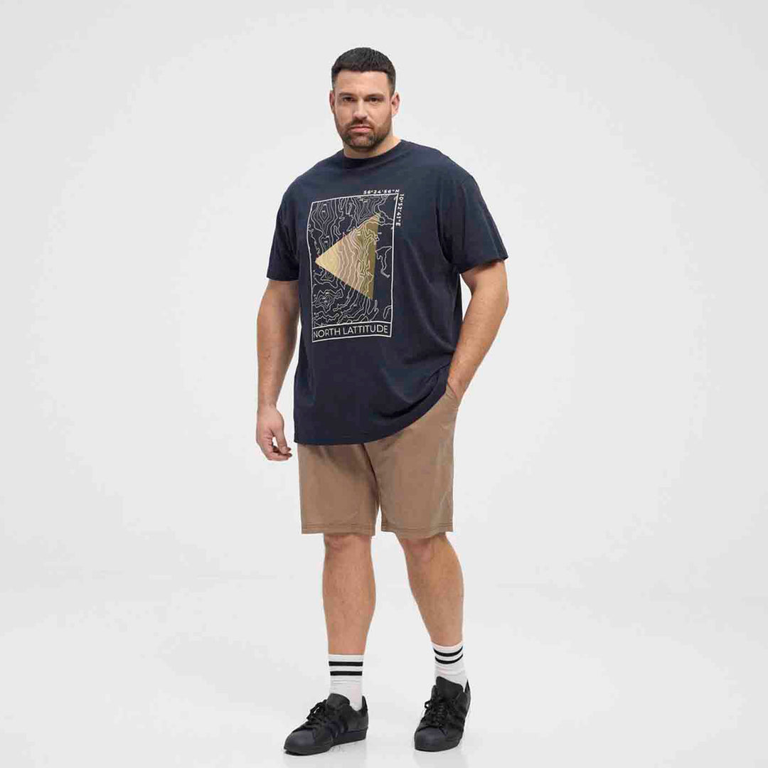 T-Shirt kurzarm mit Druck in Übergröße von ALLSIZE