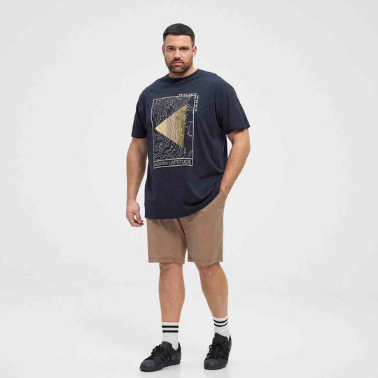 T-Shirt kurzarm mit Druck in Übergröße von ALLSIZE