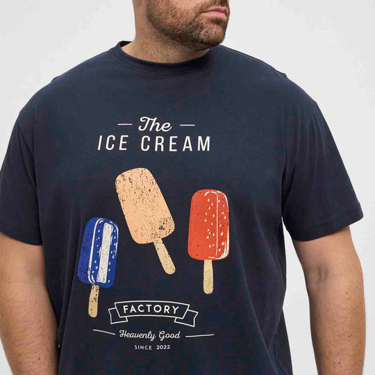 T-Shirt kurzarm mit Druck in Übergröße von ALLSIZE