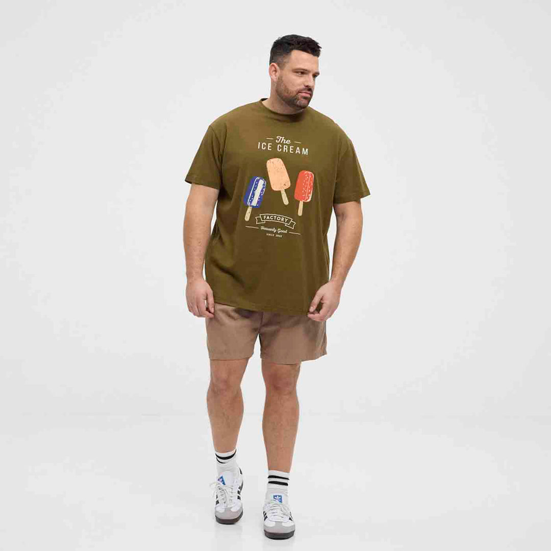 T-Shirt kurzarm mit Druck in Übergröße von ALLSIZE