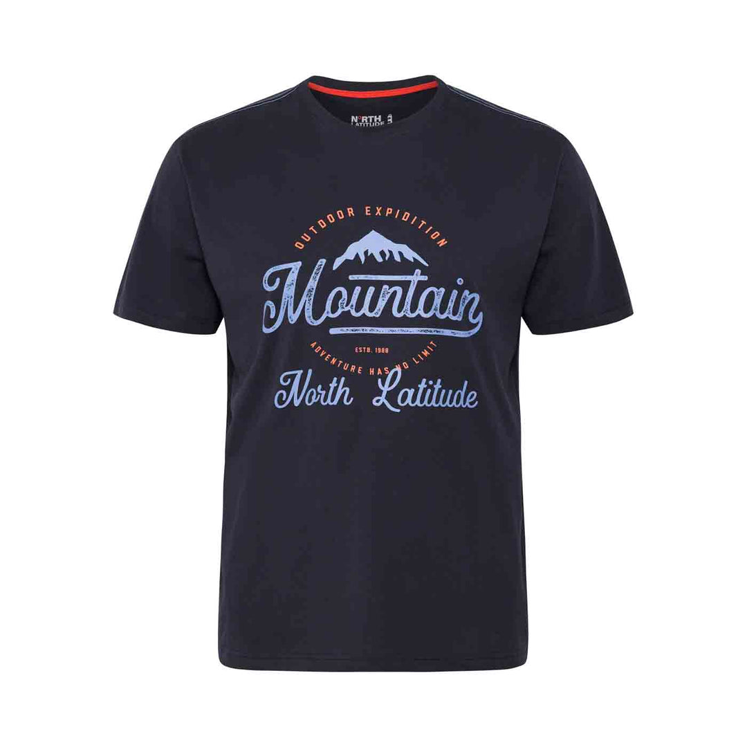Allsize T-Shirt Übergröße Herren mit Mountain Druck