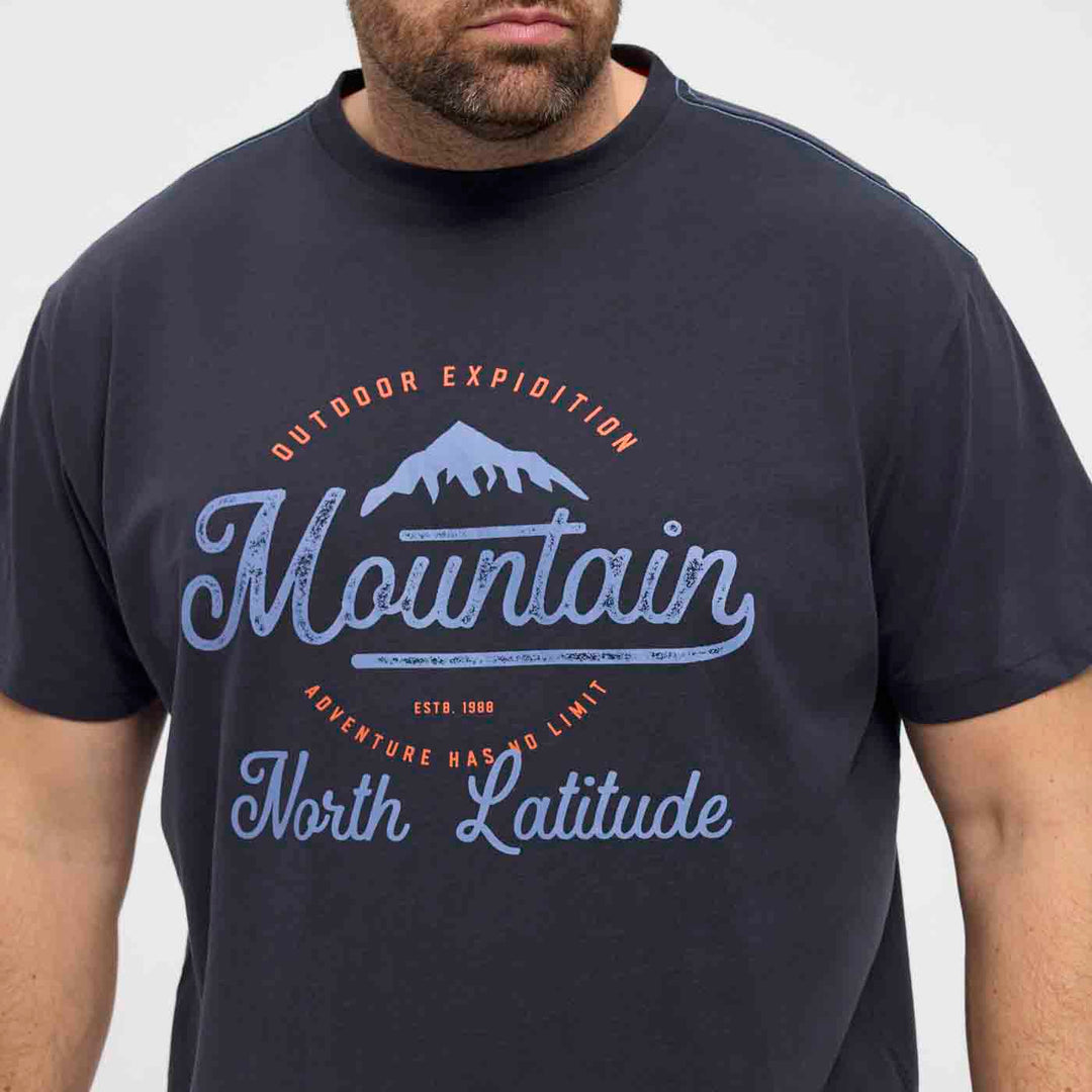 Allsize T-Shirt Übergröße Herren mit Mountain Druck