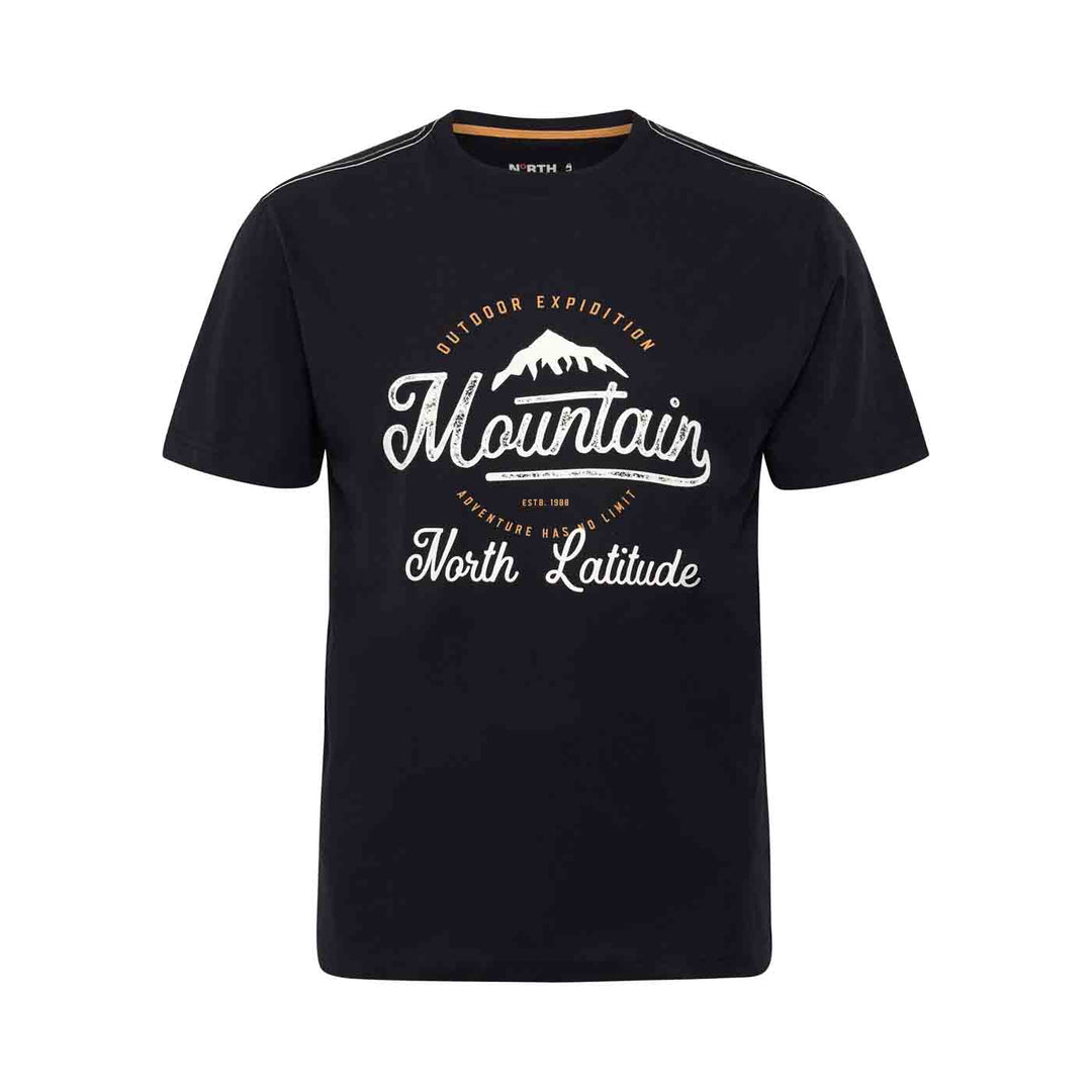 Allsize T-Shirt Übergröße Herren mit Mountain Druck