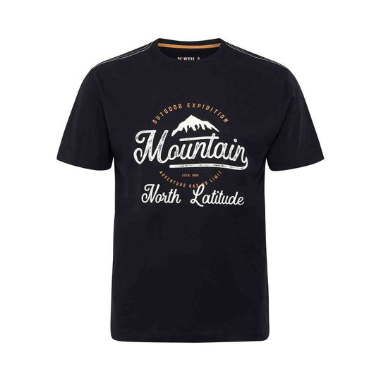 Allsize T-Shirt Übergröße Herren mit Mountain Druck