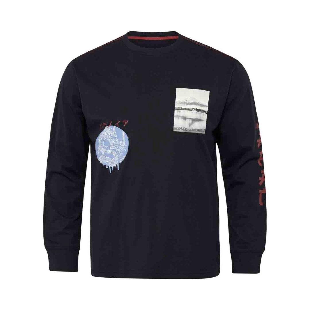 T-Shirt langarm Printed in Übergröße von ALLSIZE