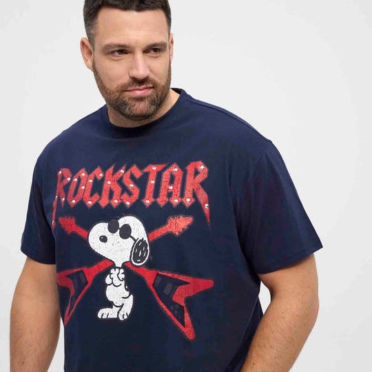 Snopy Rockstar T-Shirt in Übergröße Original Lizenz